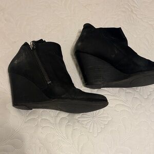 Jessica Simpson Black Wedge Booties